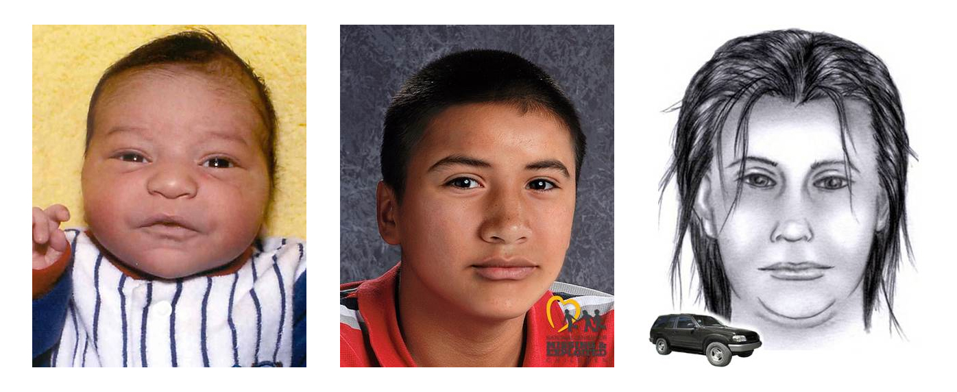bryan's picture, brian's age progression, and suspect drawing