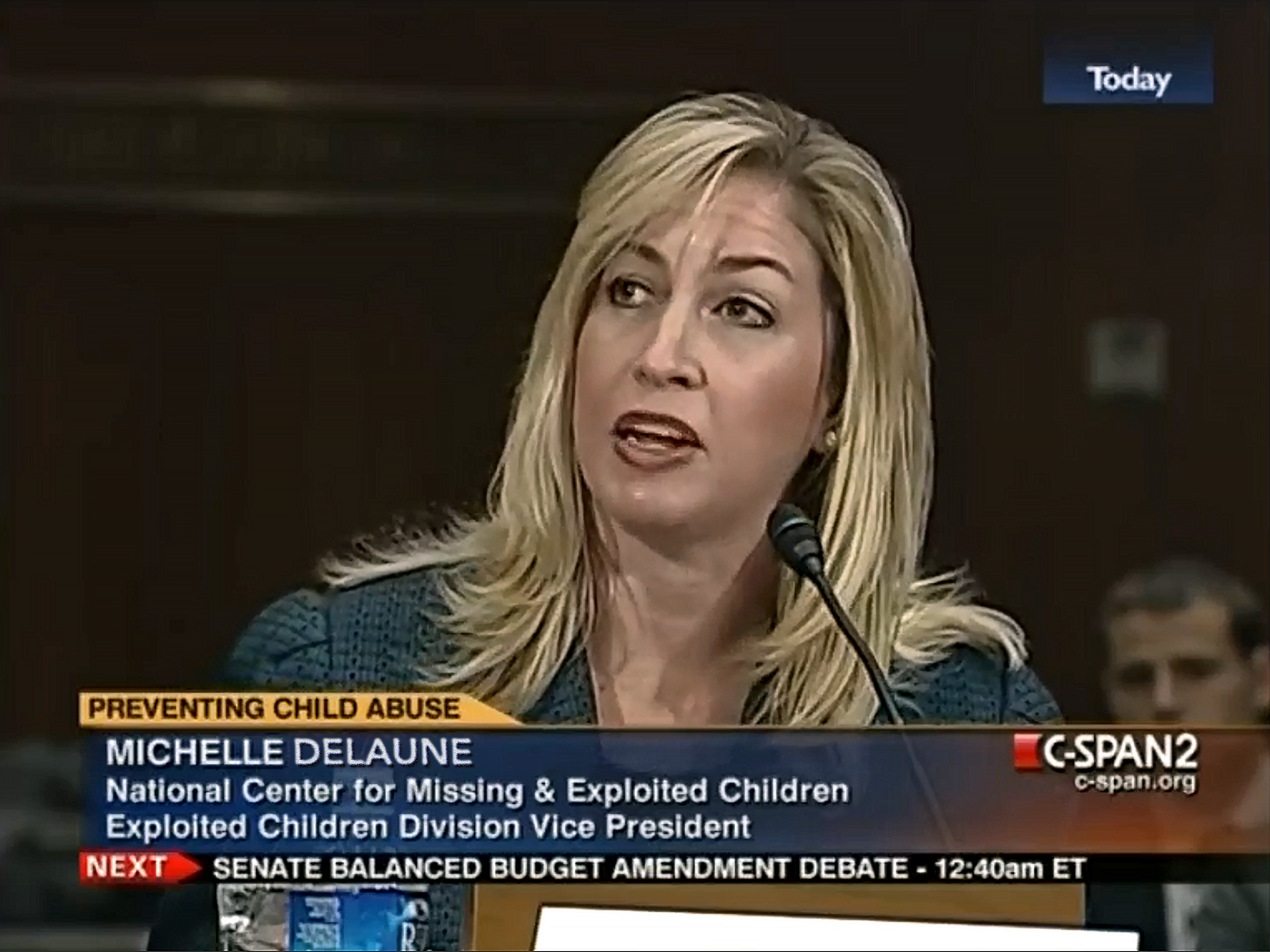 Michelle DeLaune testifying