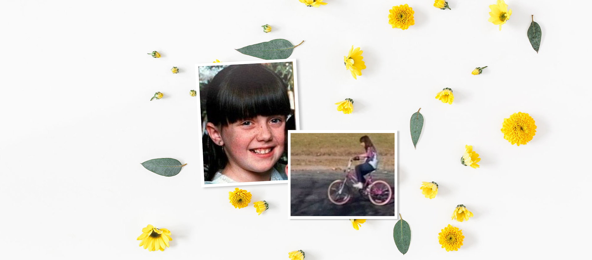 child with flower background