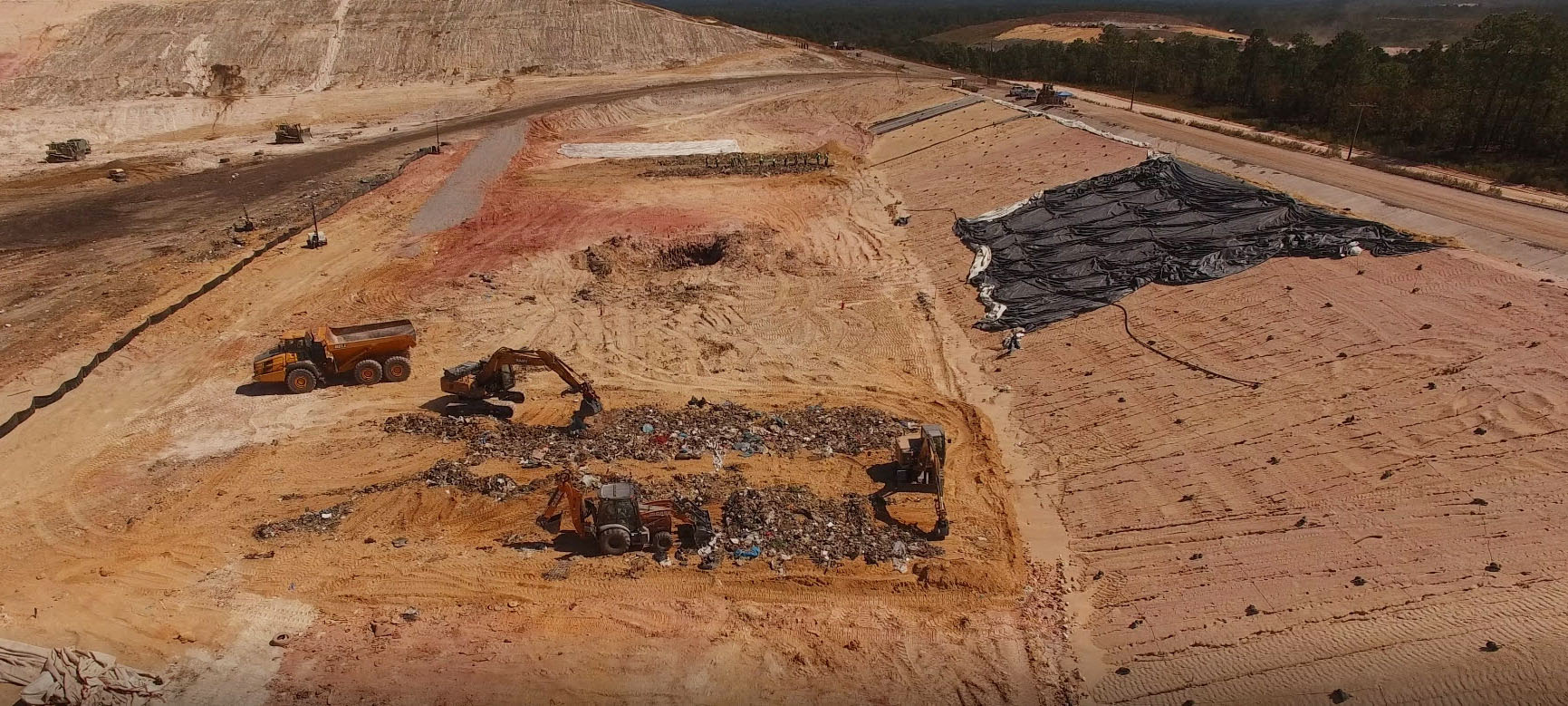 aerial view of landfill