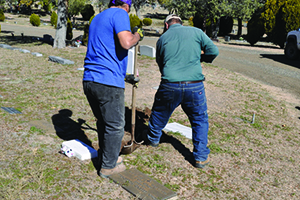 The body of the murder victim is exhumed.