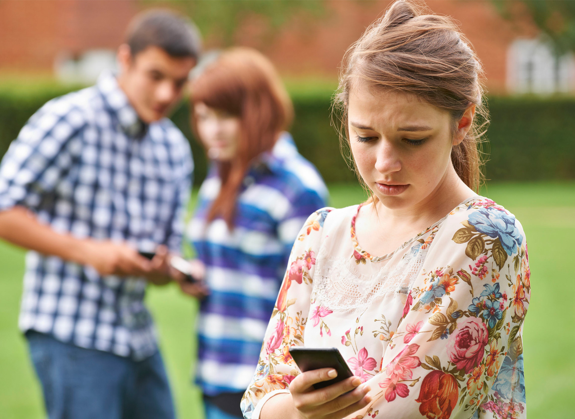 teen on phone