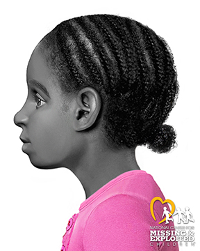 rendered image of young african american girl
