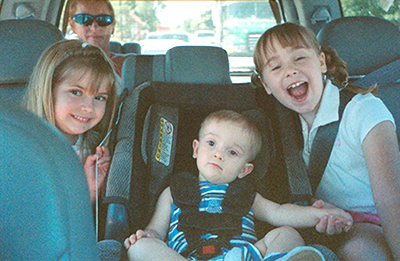 kids in car