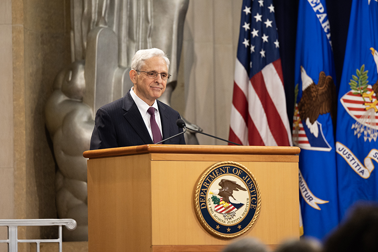 merrick garland speaks at missing children's day ceremony
