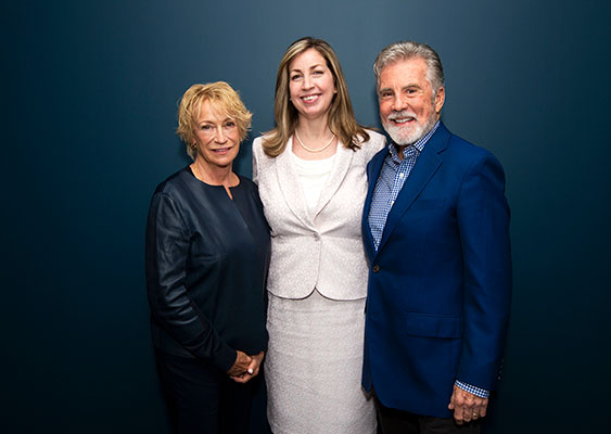 Michelle with John and Reveˊ Walsh after board vote.