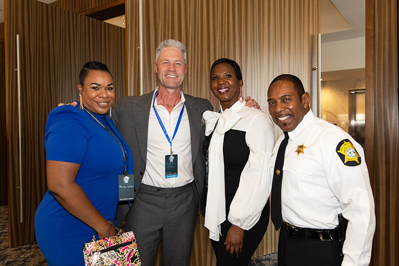 Derrica and Natalie Wilson of the Black and Missing Foundation with the hosts of On Patrol: Live.