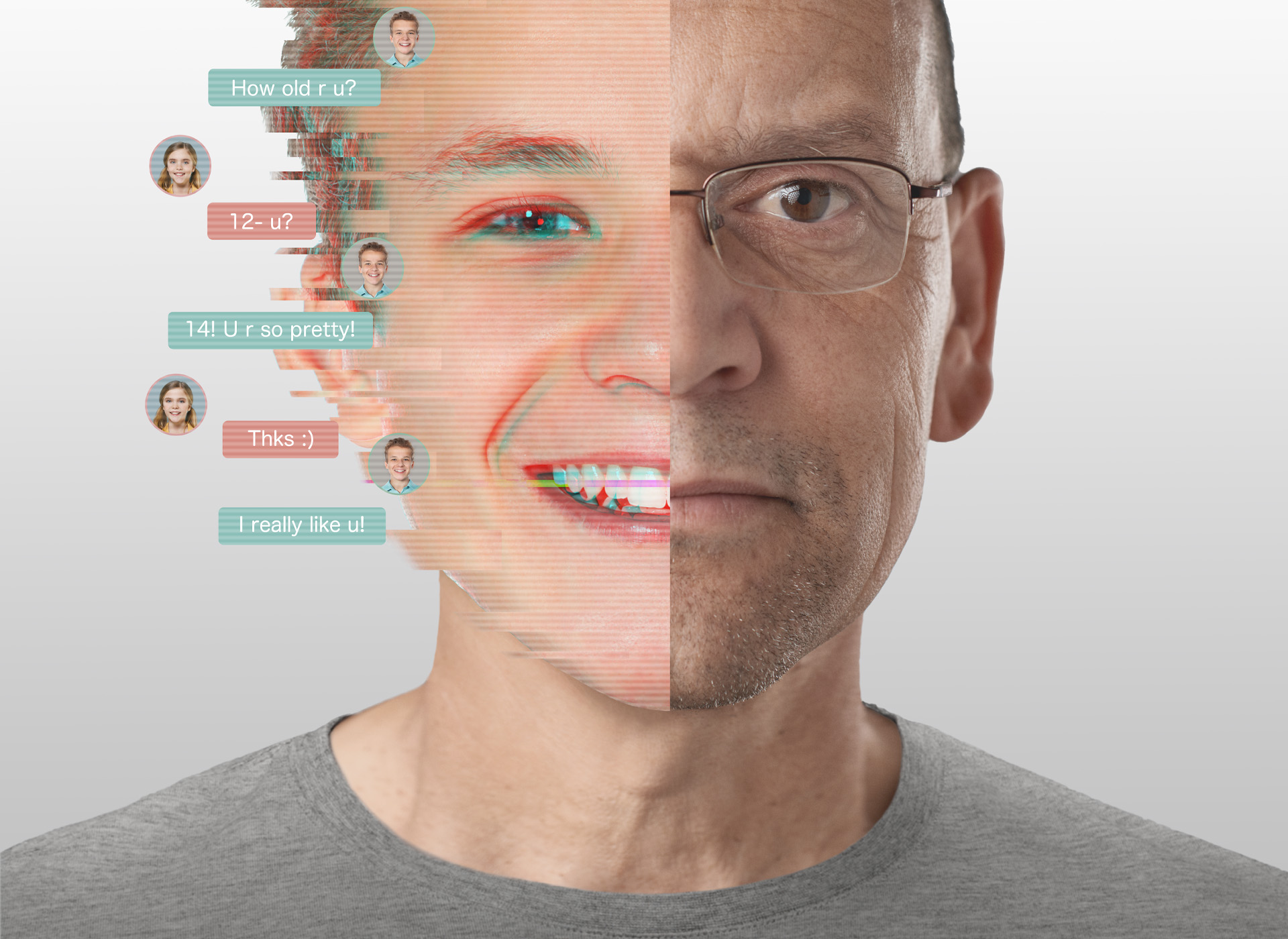 composite of person and text