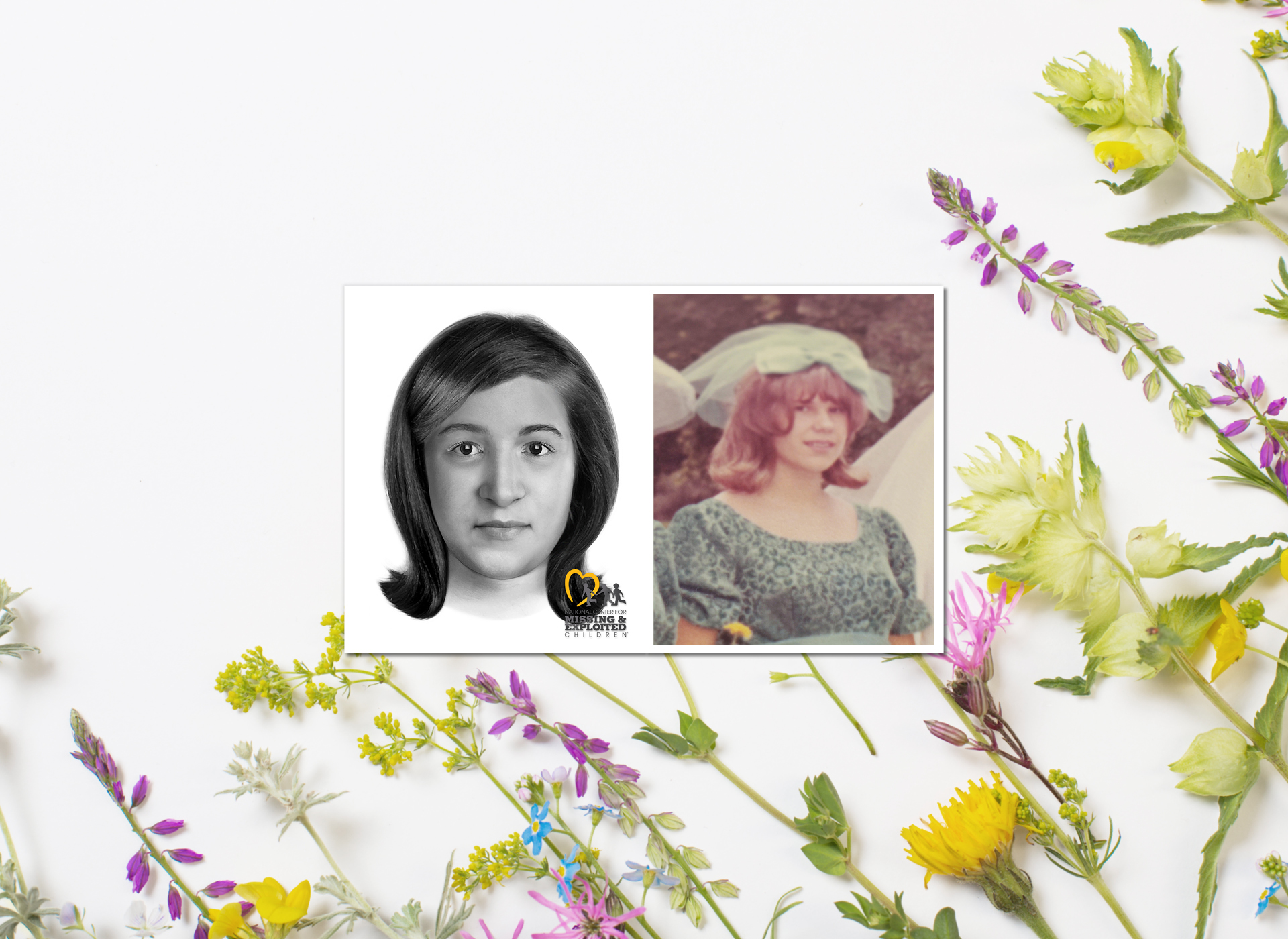 Reconstruction and actual photos of Joan Dymond