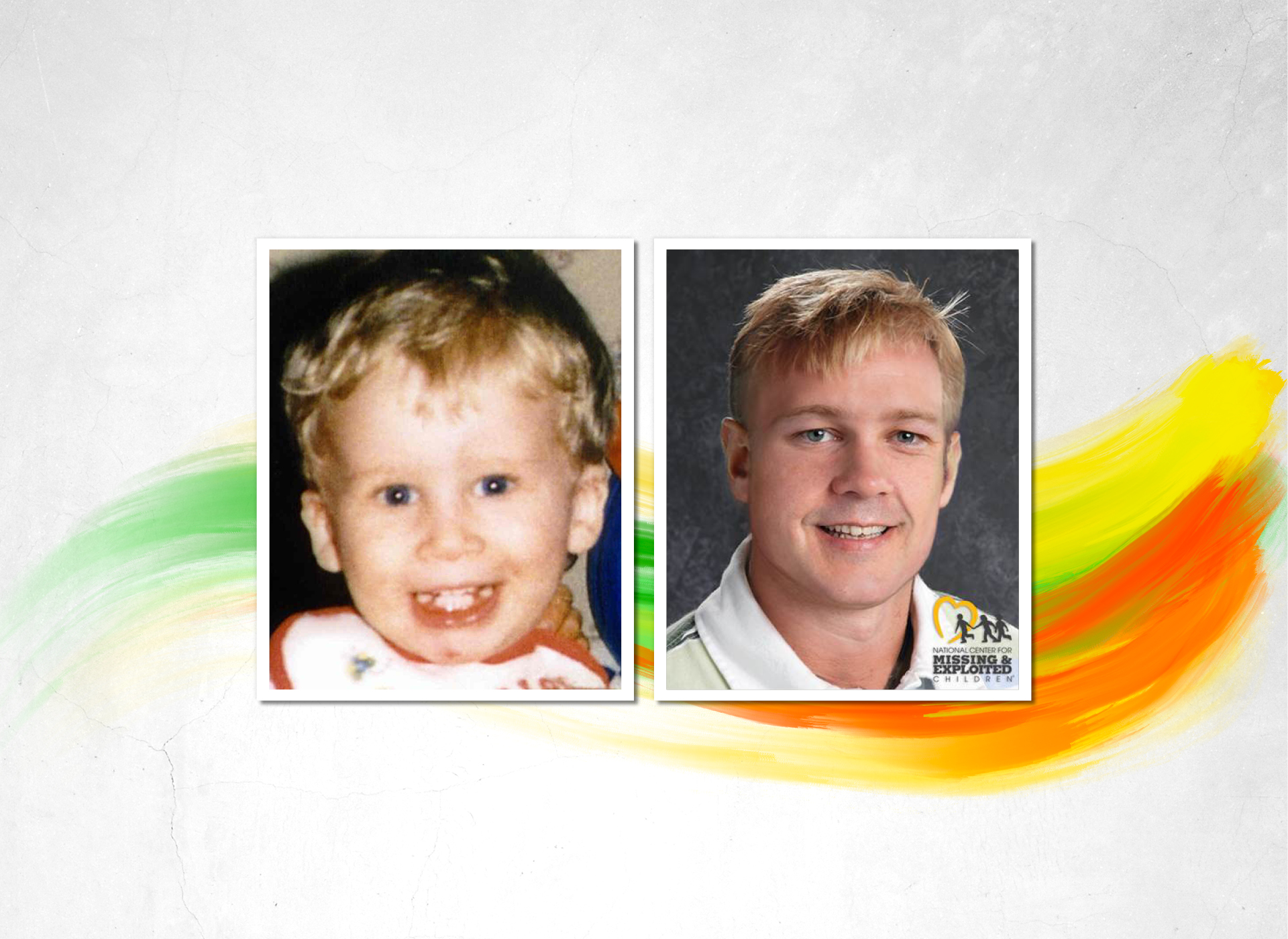 Pictures of Cody at 3 and age progressed to 28 years old