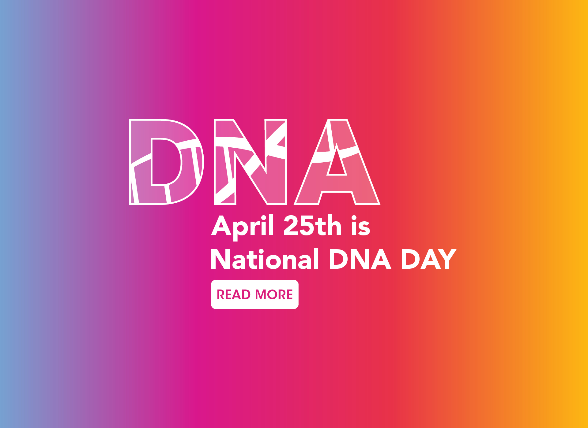 DNA text in a graphic font