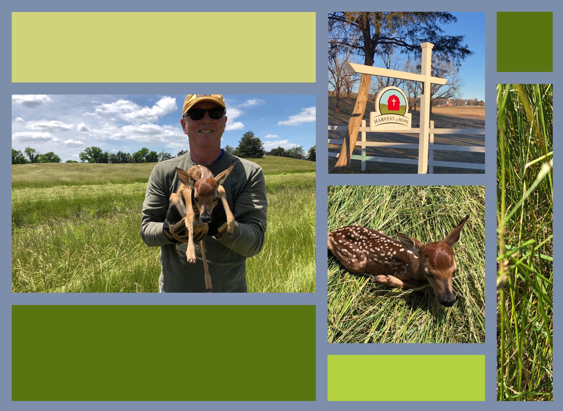 John Clark holding a fawn