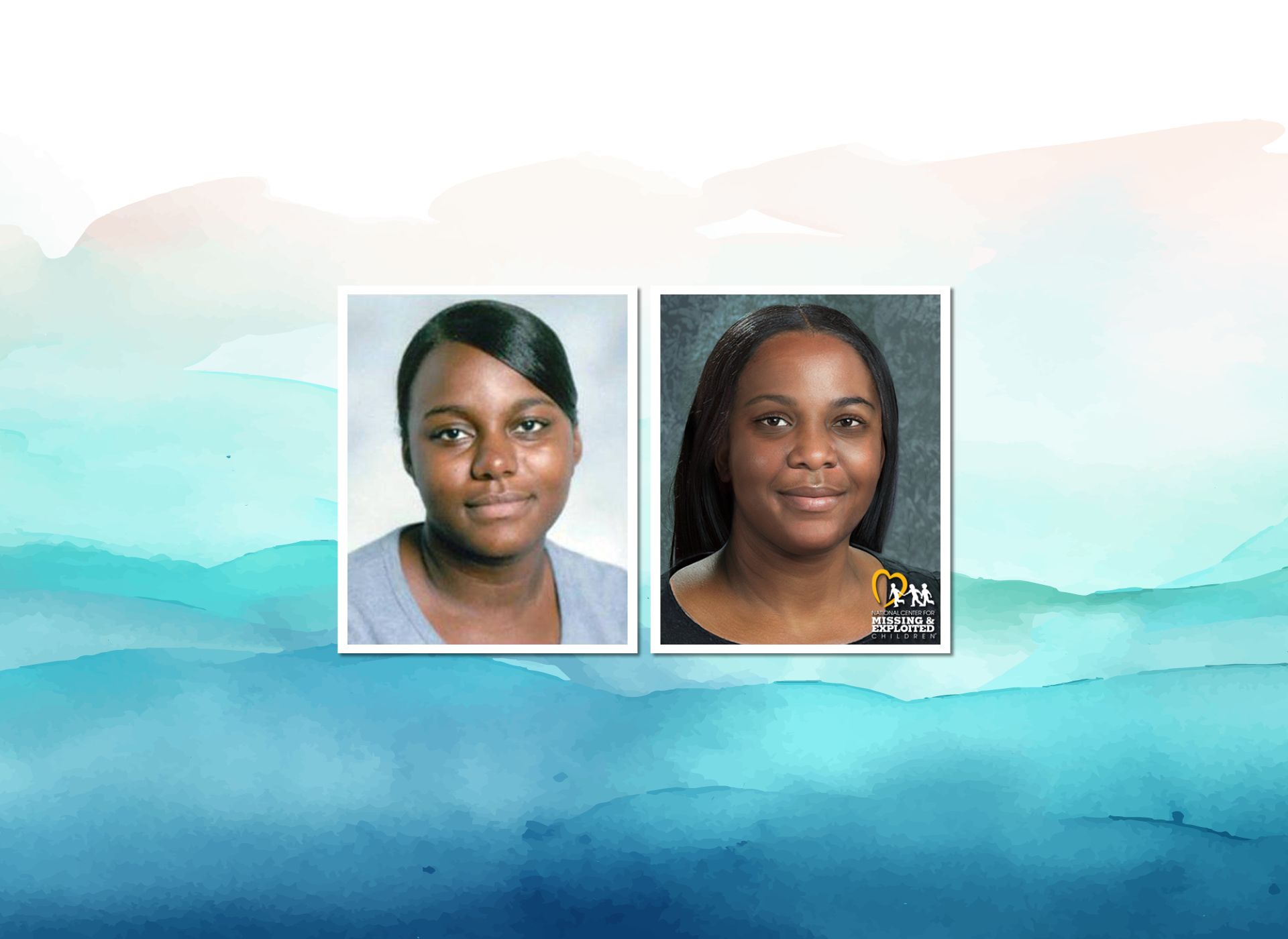 laquanta at 19 next to her age progression at 39