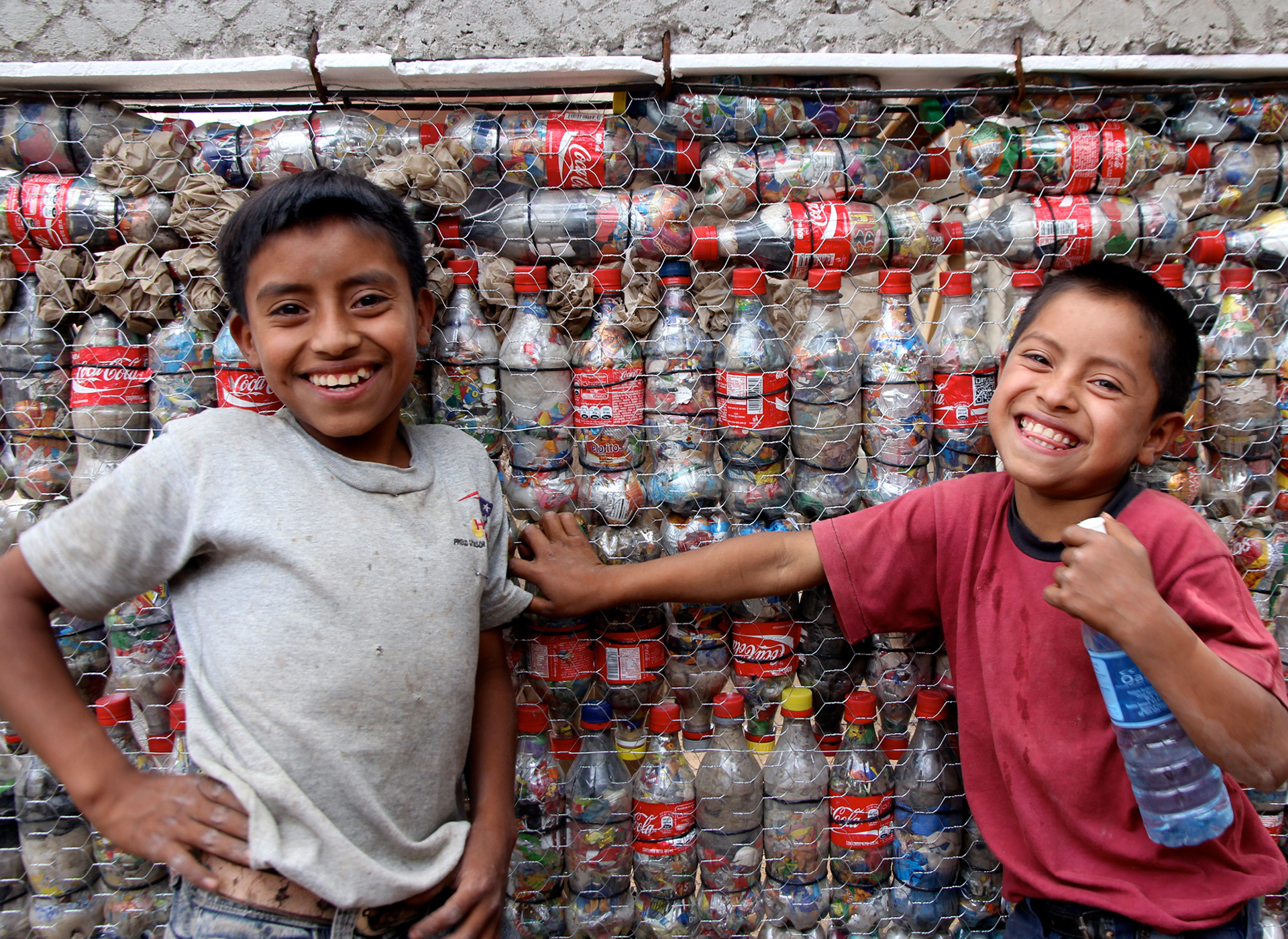 Two boys smilling