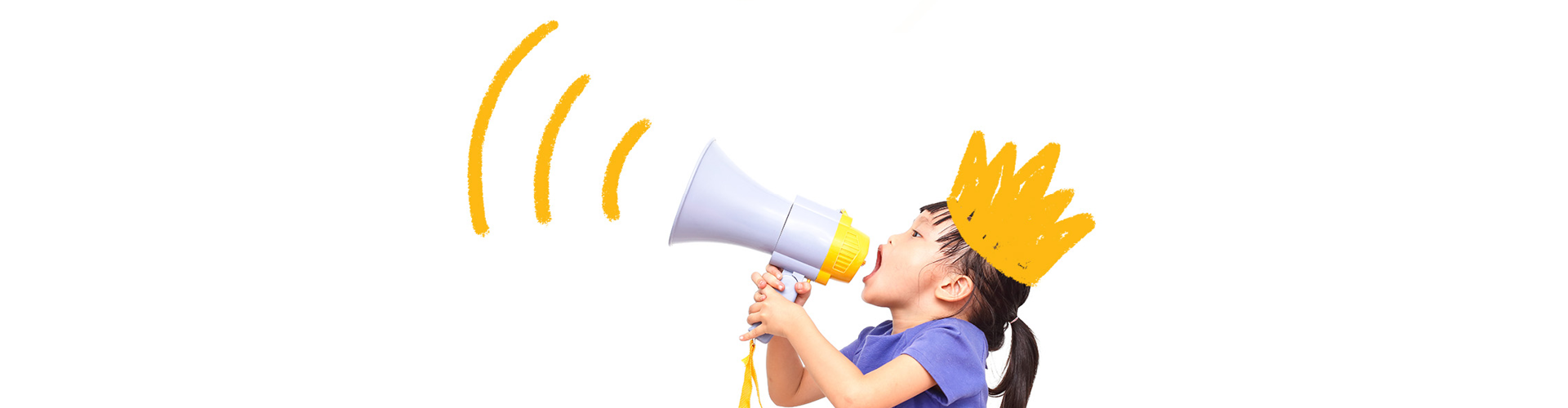 Hero Banner Get Involved herobanner, hero banner, get involved, girl with a megaphone