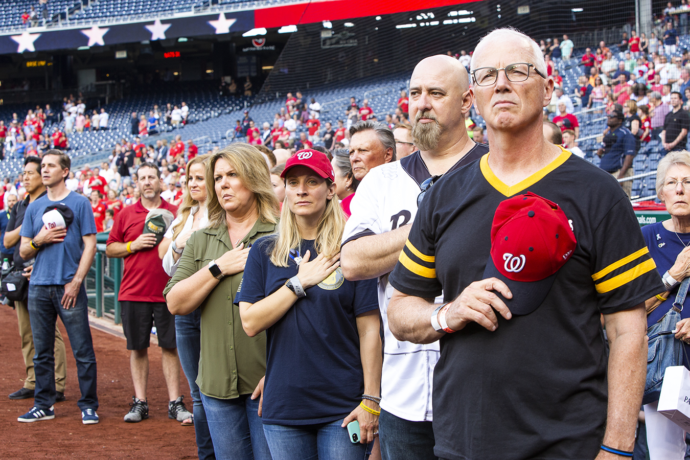 honorees get a standing ovation at nats park