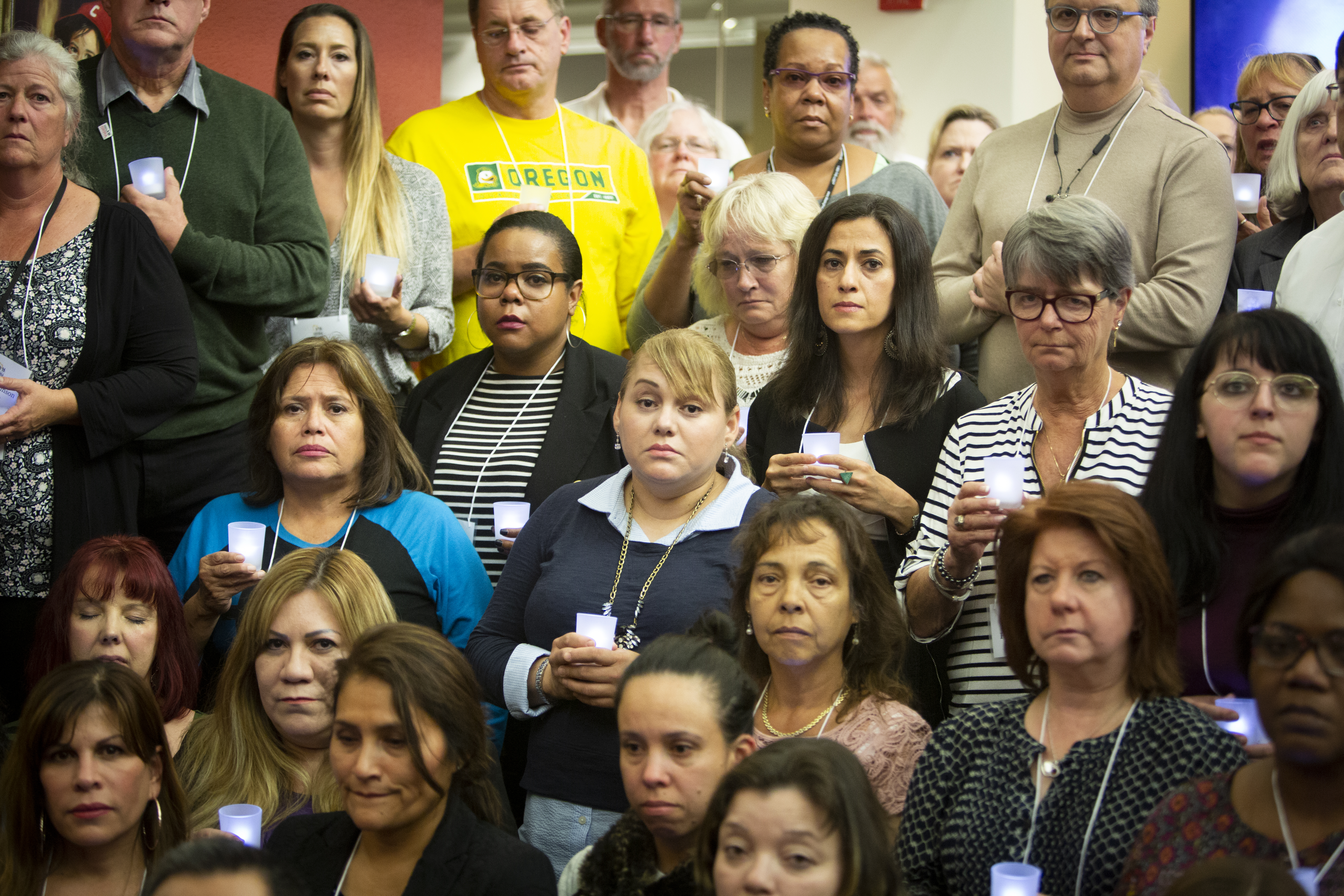 Team Hope Families holding candles