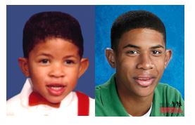 African American boy, age progressed